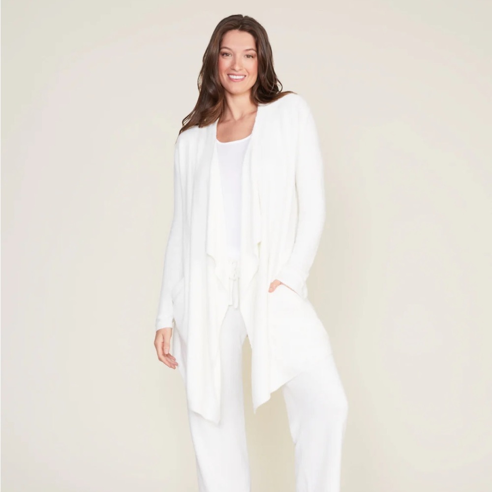 BAREFOOT DREAMS Bamboo CozyChic Lite Island Wrap - draped cardigan soft